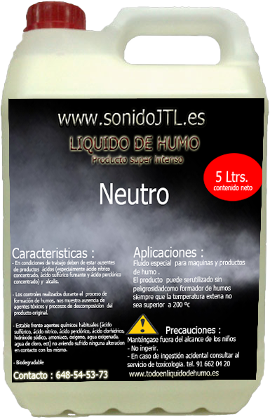 Líquido de humo de Neutro profesional denso